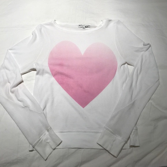 Wildfox Tops - Wildfox Heart Baggy Beach Jumper